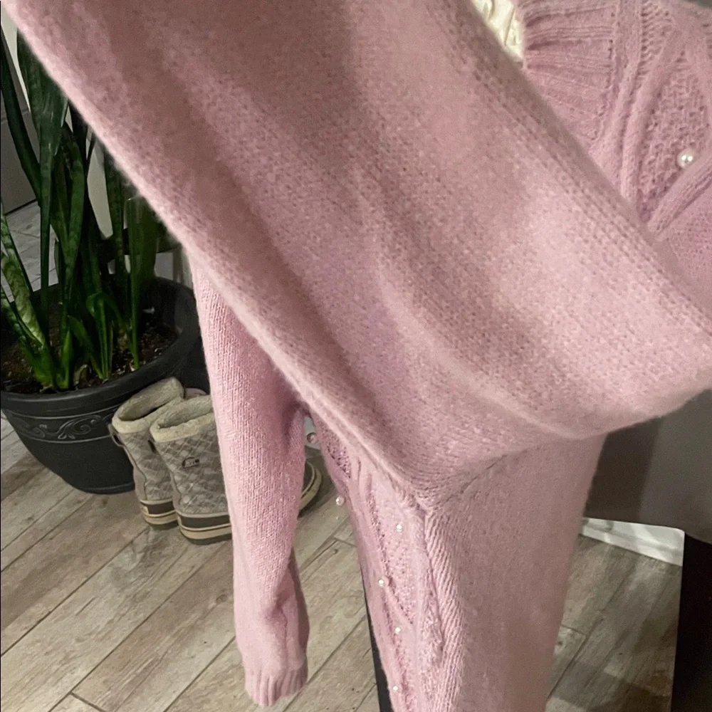 Pink Knit Sweater Dress - Picture 6 of 9